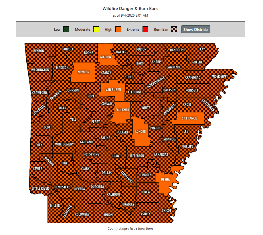 Burn Bans Enacted Across Northeast Arkansas Amid Drought Conditions