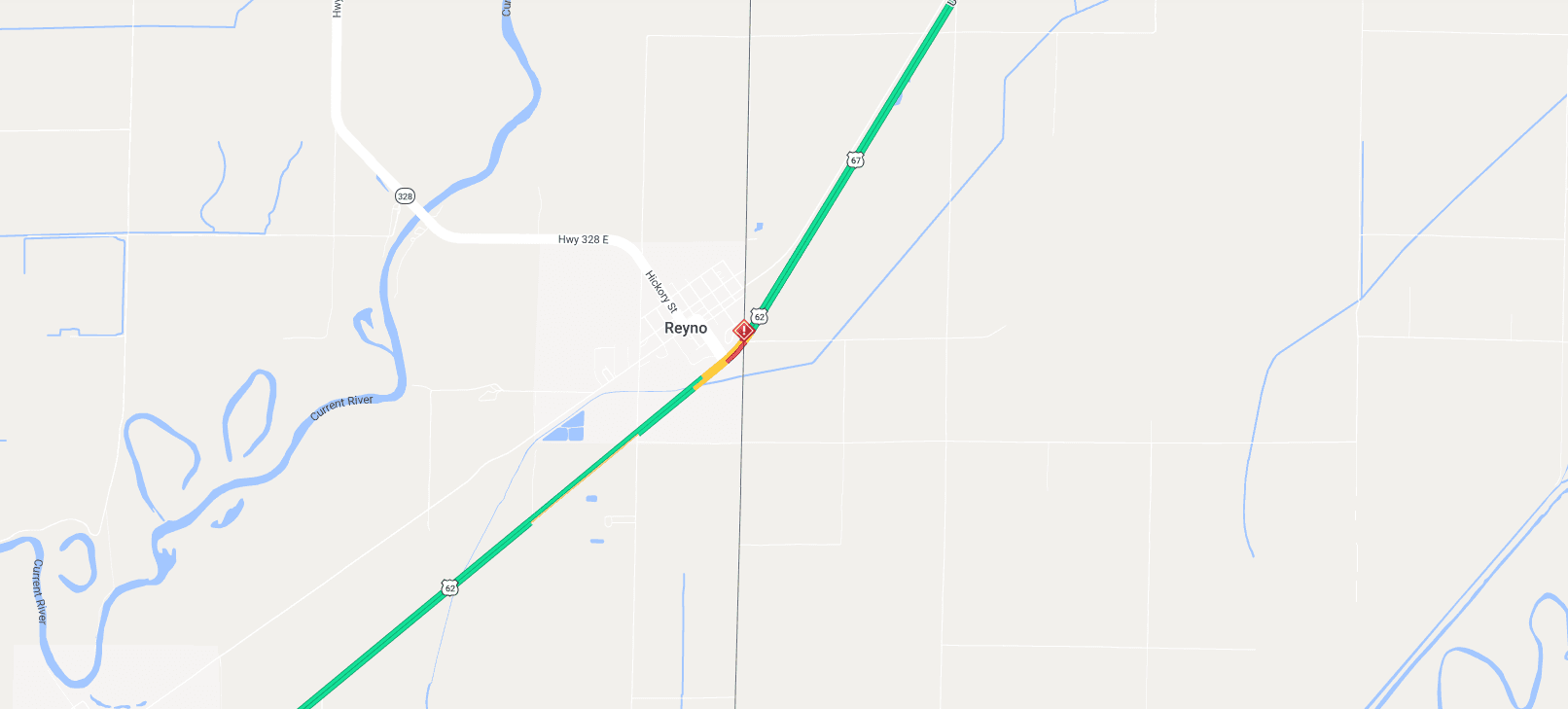Crash Blocks Shoulder on Highway 67 Near Randolph-Clay County Line