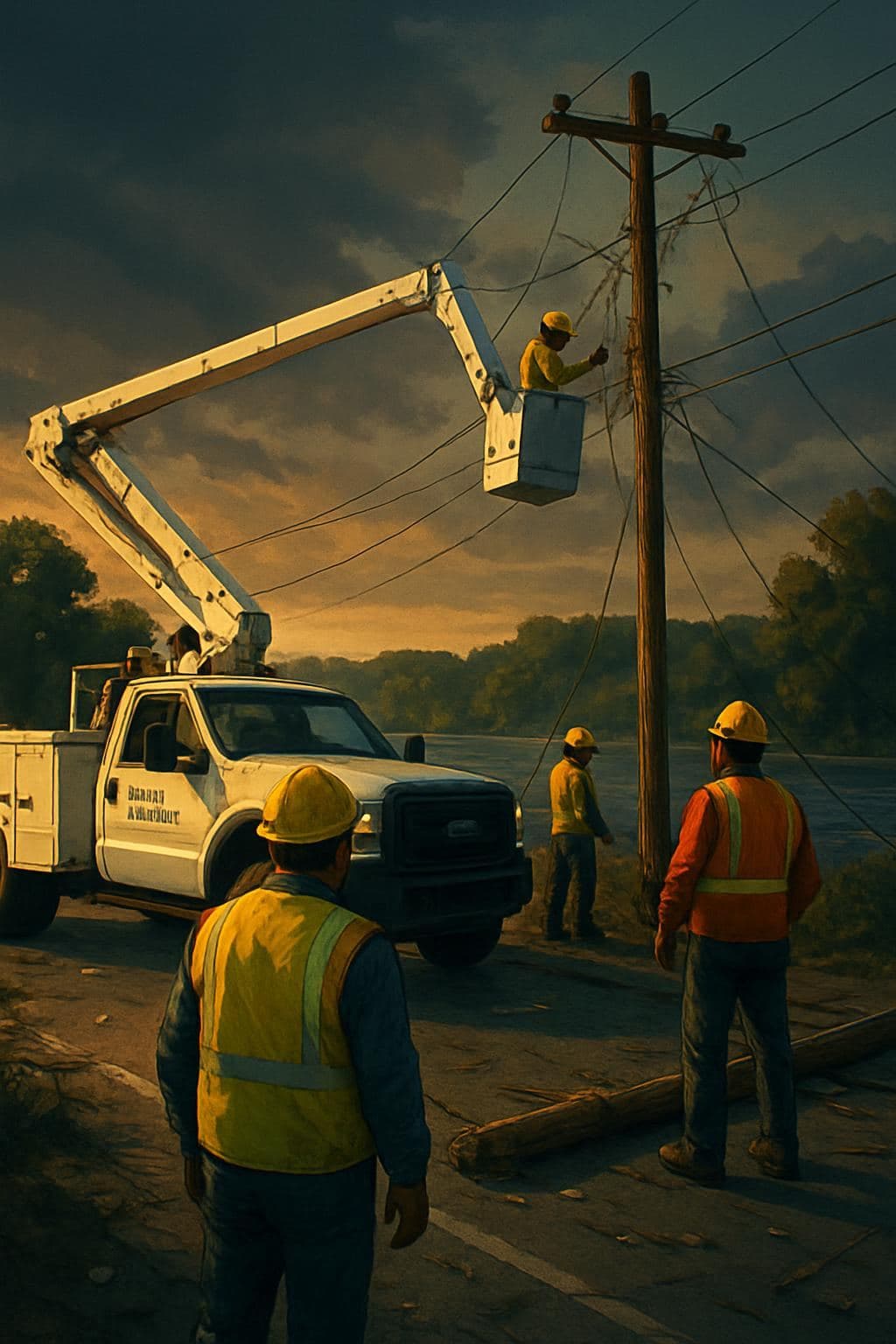 North Arkansas Electric Crew Assists Storm Recovery in Russellville
