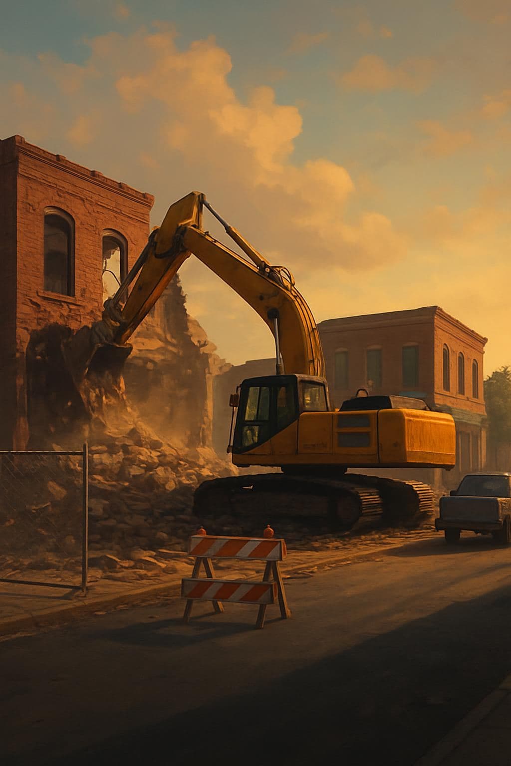 Demolition on Main Street Clears Way for Walnut Ridge Tech Development