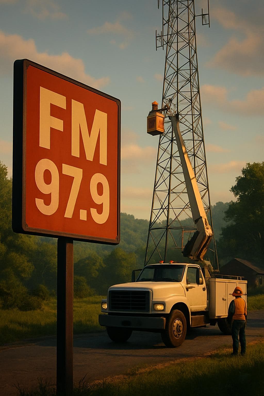 FM 97.9 Temporarily Operating at Reduced Power During Tower Maintenance