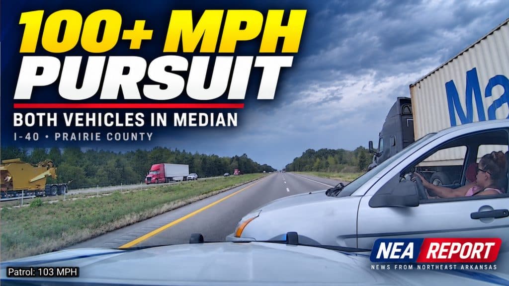 High-Speed Pursuit on I-40 Ends with Vehicles in Median, Two Arrested