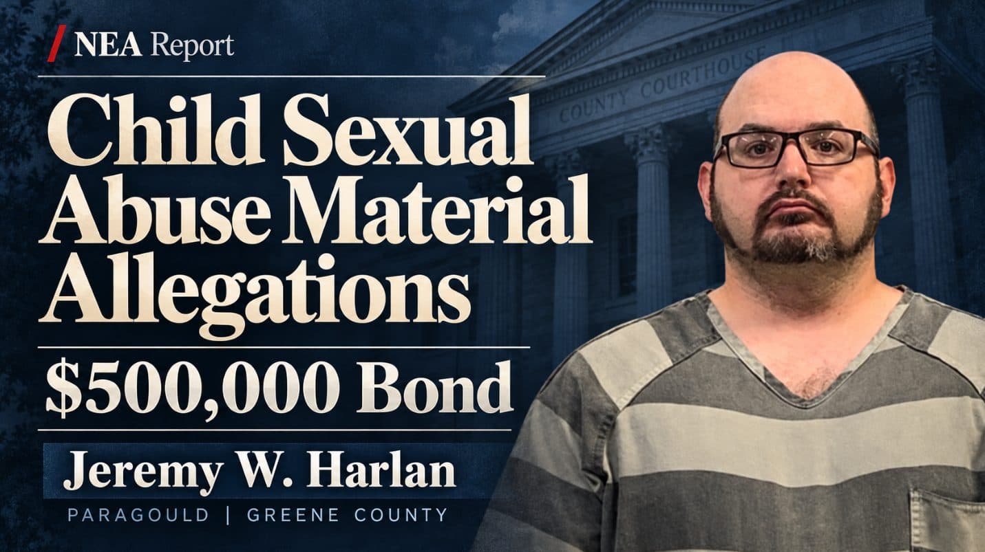 Paragould Man Charged in Child Sexual Abuse Video Case, Held on $500,000 Bond