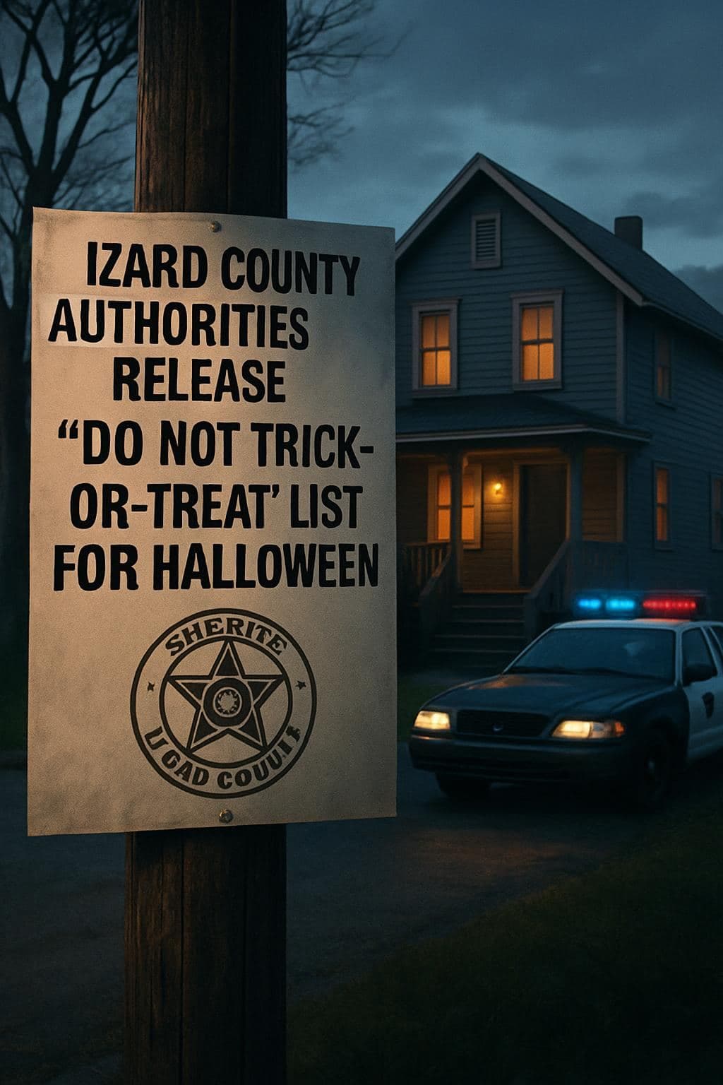 Izard County Authorities Release 'Do Not Trick-or-Treat' List for Halloween
