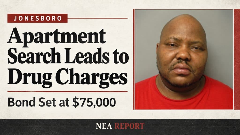 Jonesboro Man Arrested After Cocaine, Ecstasy Found in Apartment Search