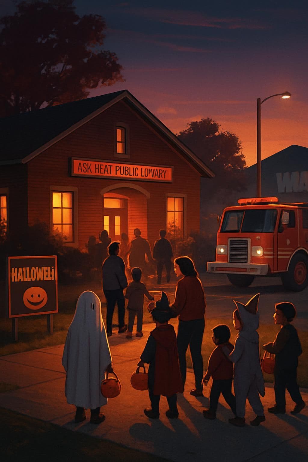 Ash Flat Library and Fire Department Team Up for Halloween Event