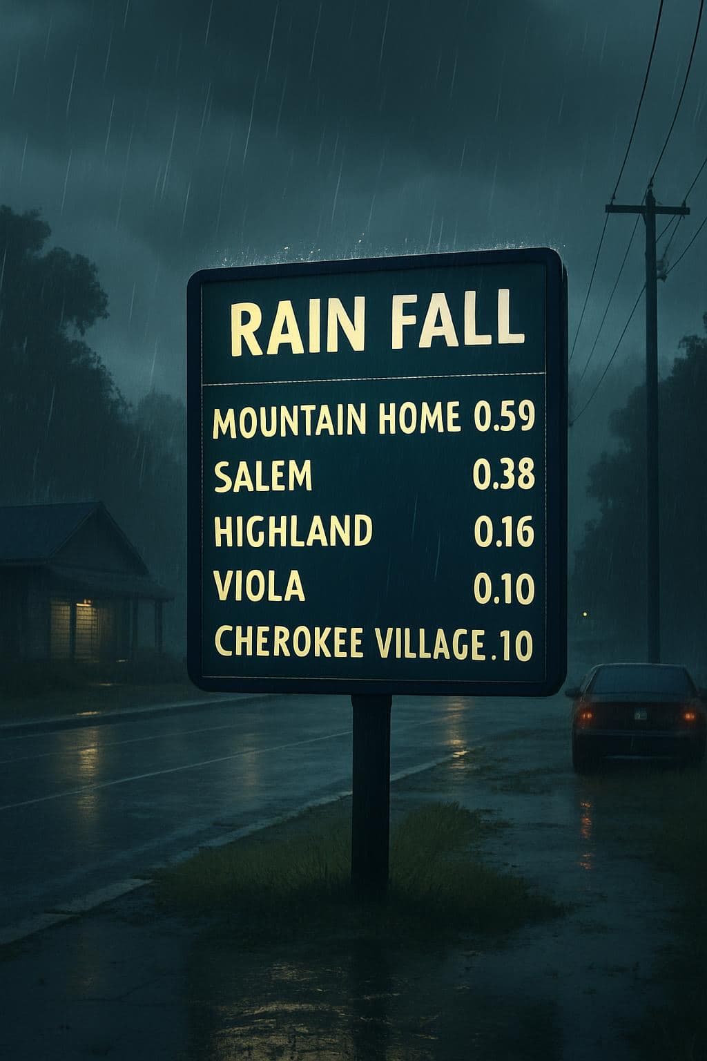Rainfall Totals Measured Across North Arkansas