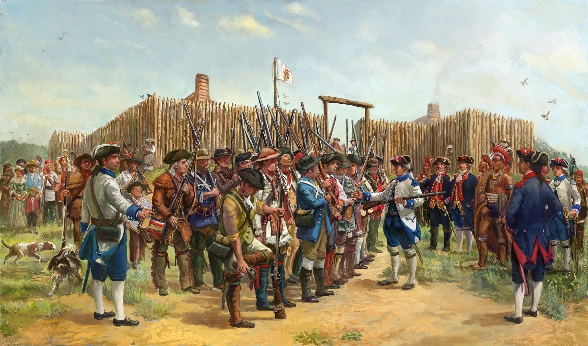 Arkansas National Guard Museum Reveals Painting of 1780 Militia Muster