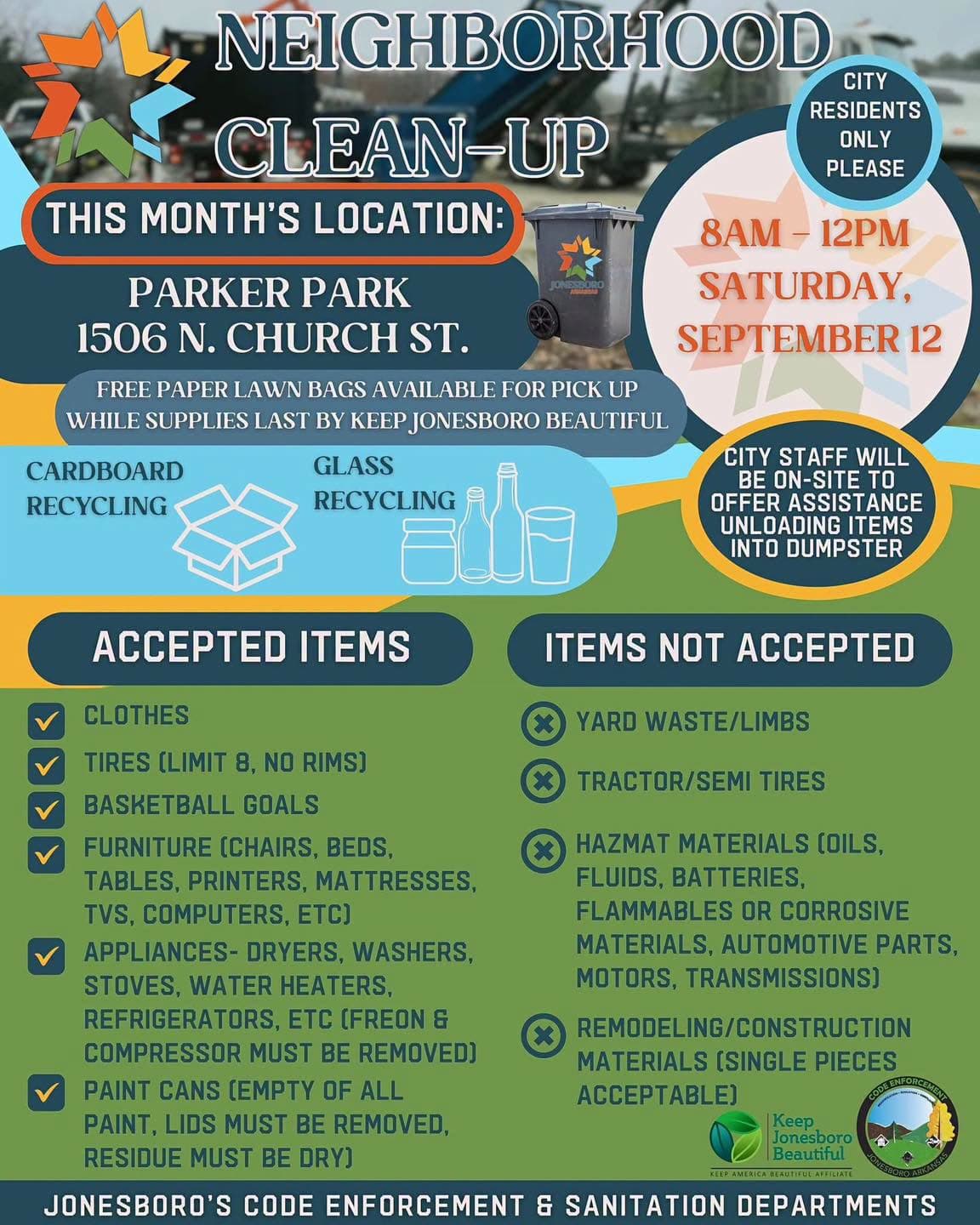 Jonesboro Plans September Neighborhood Cleanup for Saturday