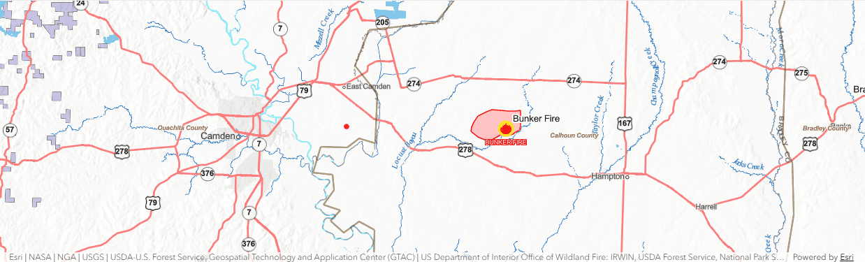 Camden Wildfire Expands to 2,300 Acres, Prompts Evacuations
