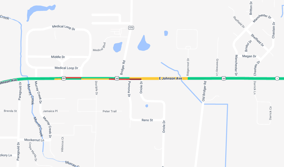 Two-Vehicle Crash Temporarily Reduces Traffic on East Johnson Avenue