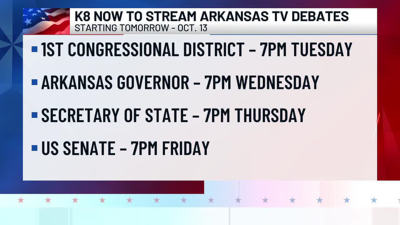 Arkansas TV Political Debates to Stream Live Online This Week