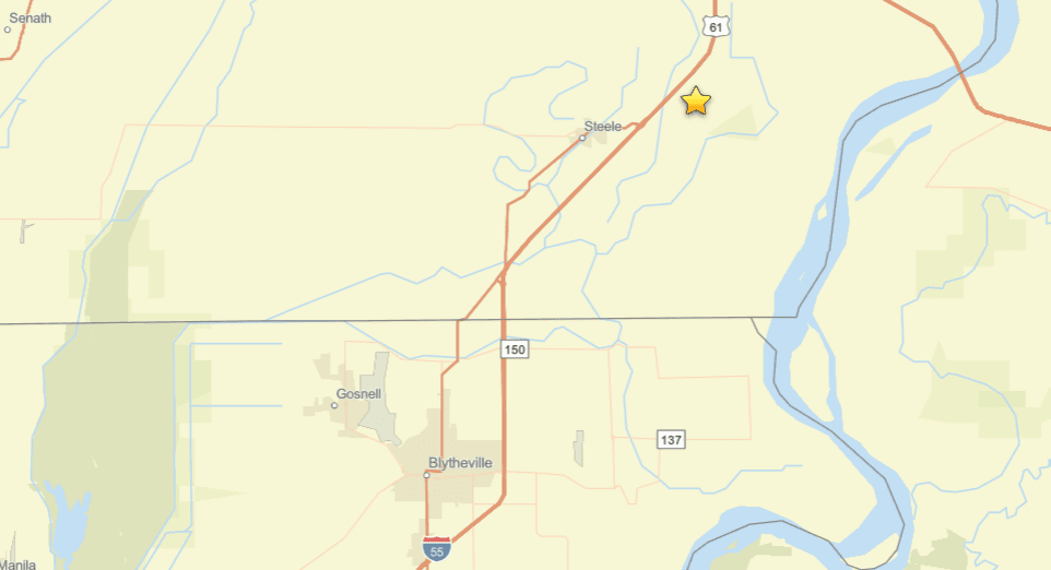 Minor Earthquake Reported Near Steele, Missouri