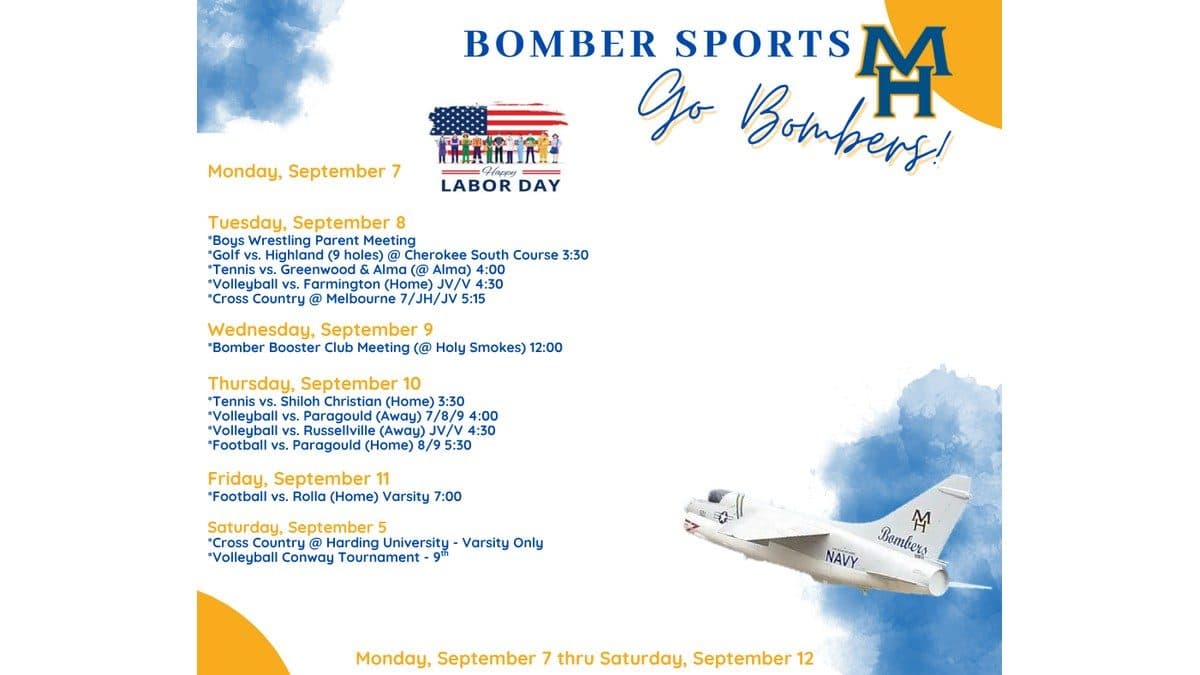 Bomber Sports Schedule Highlights Packed Week