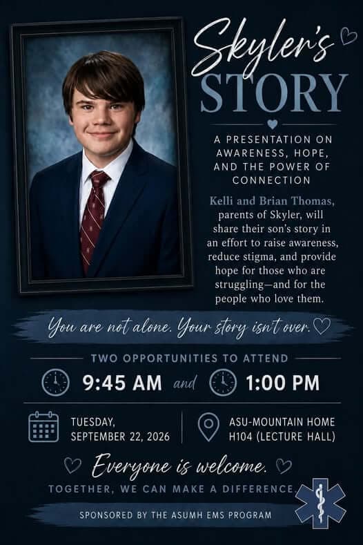 Parents to Share Son's Story at ASUMH Mental Health Event