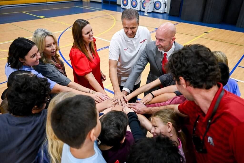 Governor, Coach Celebrate Hackler School’s Fitness Challenge Victory