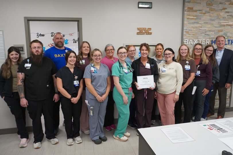 Baxter Health Recognizes Nurse Sara Phelps with Heroes with Halos Award