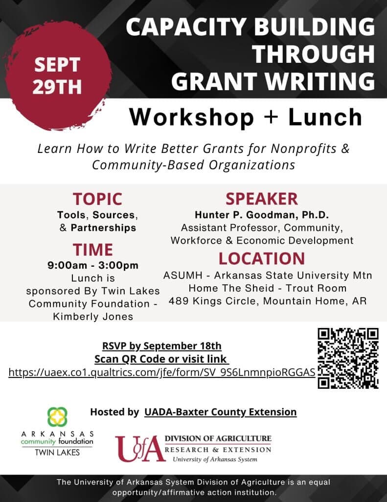 Grant Writing Workshop Set for September 29 at ASU–Mountain Home