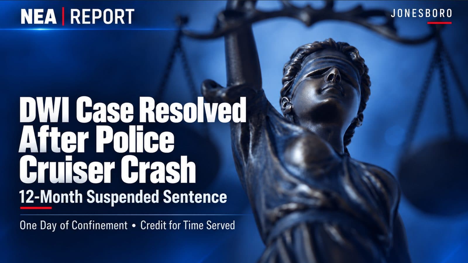 Jonesboro Woman Pleads Guilty to DWI After Police Cruiser Crash